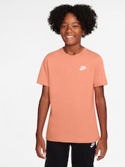 Nike Apricot Orange Club 100% Cotton T-Shirt - Image 1 of 3