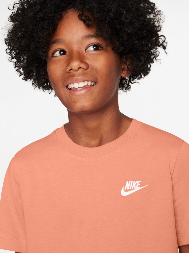 Nike Apricot Orange Club 100% Cotton T-Shirt - Image 3 of 3
