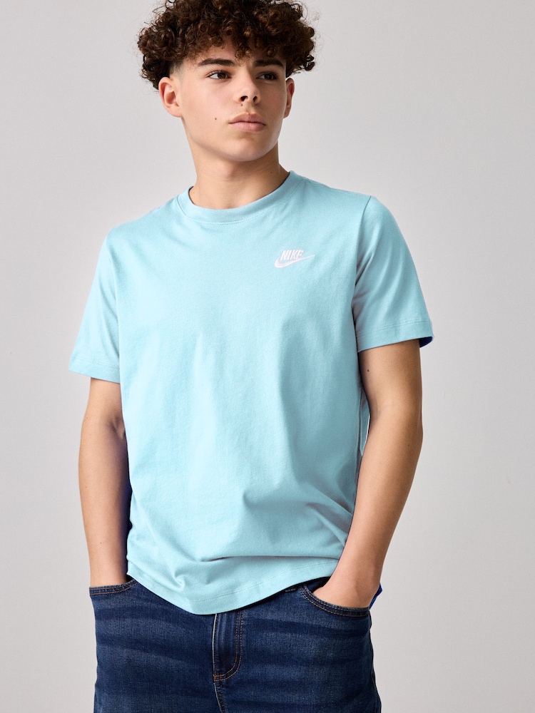 Nike Glacier Blue Club 100% Cotton T-Shirt - Image 1 of 3