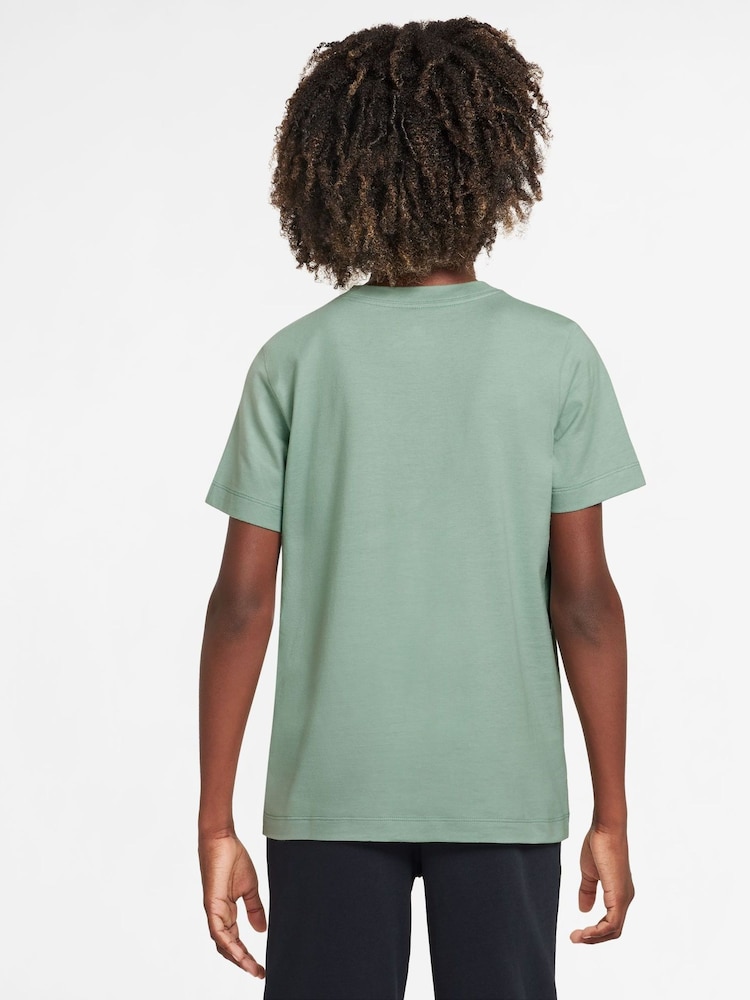 Nike Steam Green HBR Logo 100% Cotton T-Shirt - Image 2 of 3