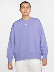 Nike Lilac Ice Oversized Phoenix Fleece Crew Neck Sweatshirt - Image 2 of 4
