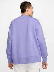 Nike Lilac Ice Oversized Phoenix Fleece Crew Neck Sweatshirt - Image 3 of 4