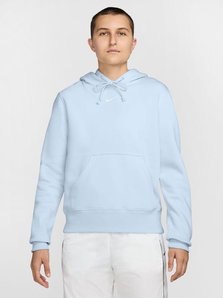 Nike Light Blue Tint Mini Phoenix Fleece Swoosh Pullover Hoodie - Image 1 of 3