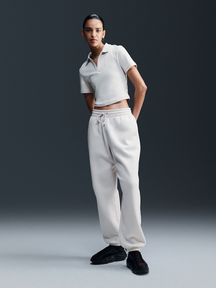 Nike Light Wood Natural Oversized Phoenix Fleece HighWaisted Joggers - Image 1 of 5