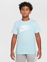 Nike Glacier Blue HBR Logo 100% Cotton T-Shirt - Image 1 of 5