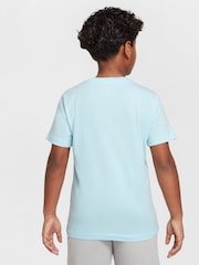 Nike Glacier Blue HBR Logo 100% Cotton T-Shirt - Image 2 of 5