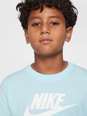 Nike Glacier Blue HBR Logo 100% Cotton T-Shirt - Image 3 of 5