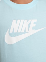 Nike Glacier Blue HBR Logo 100% Cotton T-Shirt - Image 4 of 5