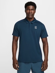 Nike Armory Navy Court Advantage Dri-FIT Tennis Polo Shirt - Image 1 of 6