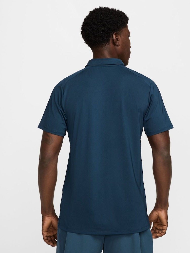 Nike Armory Navy Court Advantage Dri-FIT Tennis Polo Shirt - Image 2 of 6