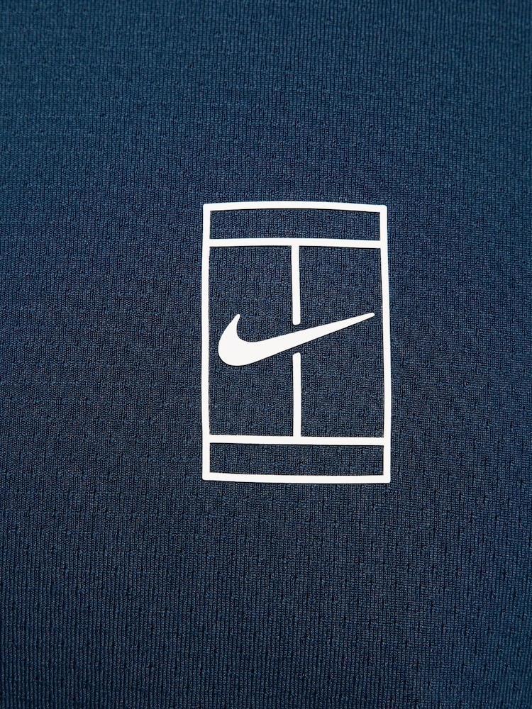 Nike Armory Navy Court Advantage Dri-FIT Tennis Polo Shirt - Image 4 of 6