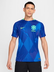 Nike Blue Brazil Away Stadium Football Shirt - Image 1 of 10