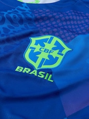 Nike Blue Brazil Away Stadium Football Shirt - Image 10 of 10