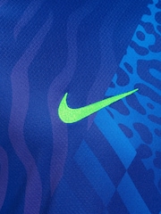 Nike Blue Brazil Away Stadium Football Shirt - Image 5 of 10