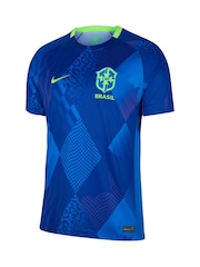 Nike Blue Brazil Away Stadium Football Shirt - Image 8 of 10