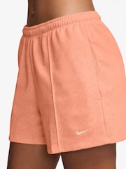 Nike Apricot Orange Chill Terry Mid Rise 4" French Terry Shorts - Image 3 of 4