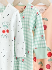 Weiß - 3er-Pack 100% Baumwoll-Schlafanzüge für Babys, Kirschrot - Bild 7 von 11