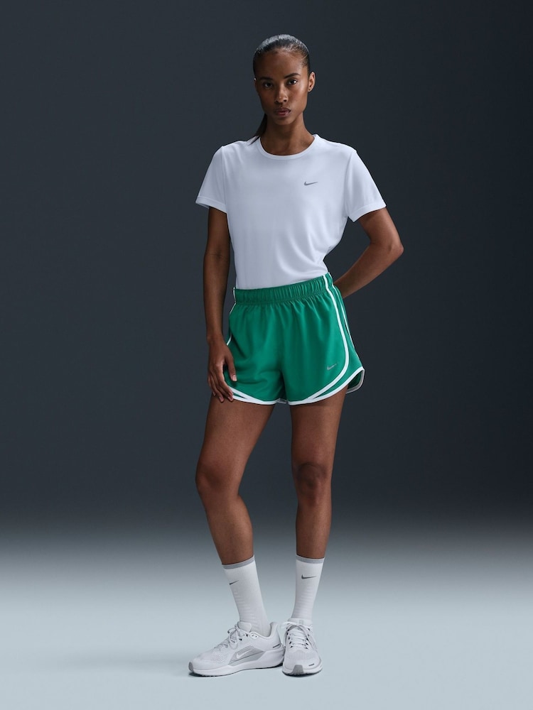 Nike White Tempo Dri-FIT Short Sleeve Running Top - Image 1 of 11