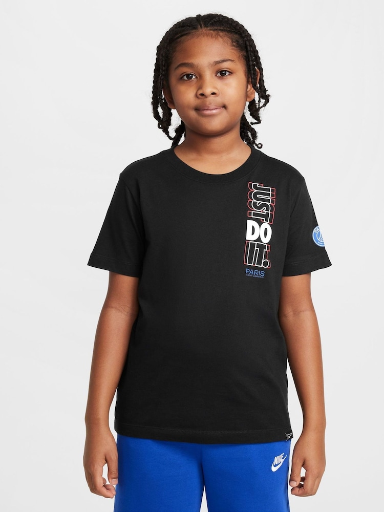 Nike Black PSG Just Do It T-Shirt - Image 1 of 7