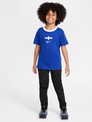 Nike Blue England Crest Graphic Print T-Shirt - Image 3 of 6