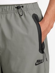 Nike Light Army Sportswear Tech Woven Open Hem Joggers - Image 3 of 3