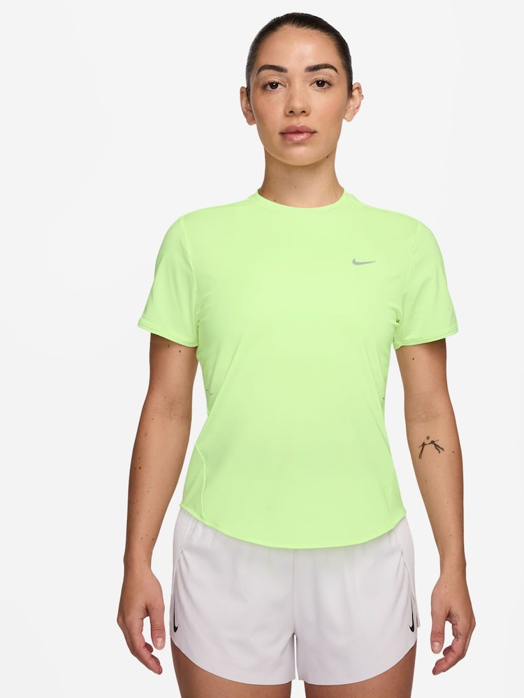 Nike Lime Green Swift Dri-FIT Short Sleeve Running Top - Image 1 of 4