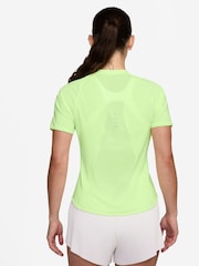 Nike Lime Green Swift Dri-FIT Short Sleeve Running Top - Image 2 of 4
