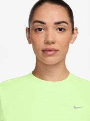 Nike Lime Green Swift Dri-FIT Short Sleeve Running Top - Image 3 of 4