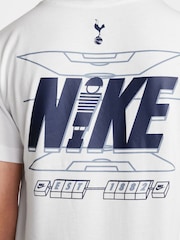 Nike White Tottenham Hotspur FC Graphic Printed 100% Cotton T-Shirt - Image 5 of 6