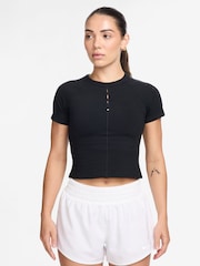 Nike Black One Fitted Dri-FIT Short Sleeve Top - Image 1 of 4
