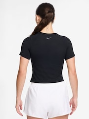 Nike Black One Fitted Dri-FIT Short Sleeve Top - Image 2 of 4