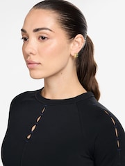 Nike Black One Fitted Dri-FIT Short Sleeve Top - Image 3 of 4