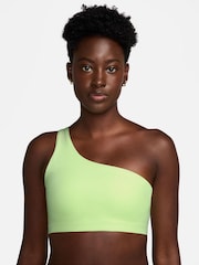 Nike Lime Green Zenvy Asymmetrical Light Support Sports Bra - Image 1 of 3