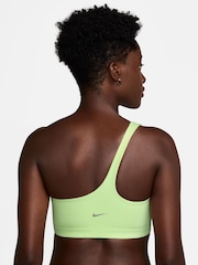 Nike Lime Green Zenvy Asymmetrical Light Support Sports Bra - Image 2 of 3
