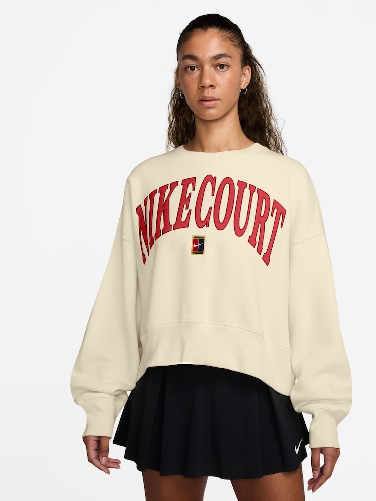 Nike Pale Ivory Court Heritage Tennis Sweatshirt - Image 1 of 3
