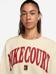 Nike Pale Ivory Court Heritage Tennis Sweatshirt - Image 3 of 3