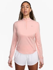 Nike Atmosphere Pink Swift Dri-FIT UV 1/2-Zip Running Top - Image 1 of 4