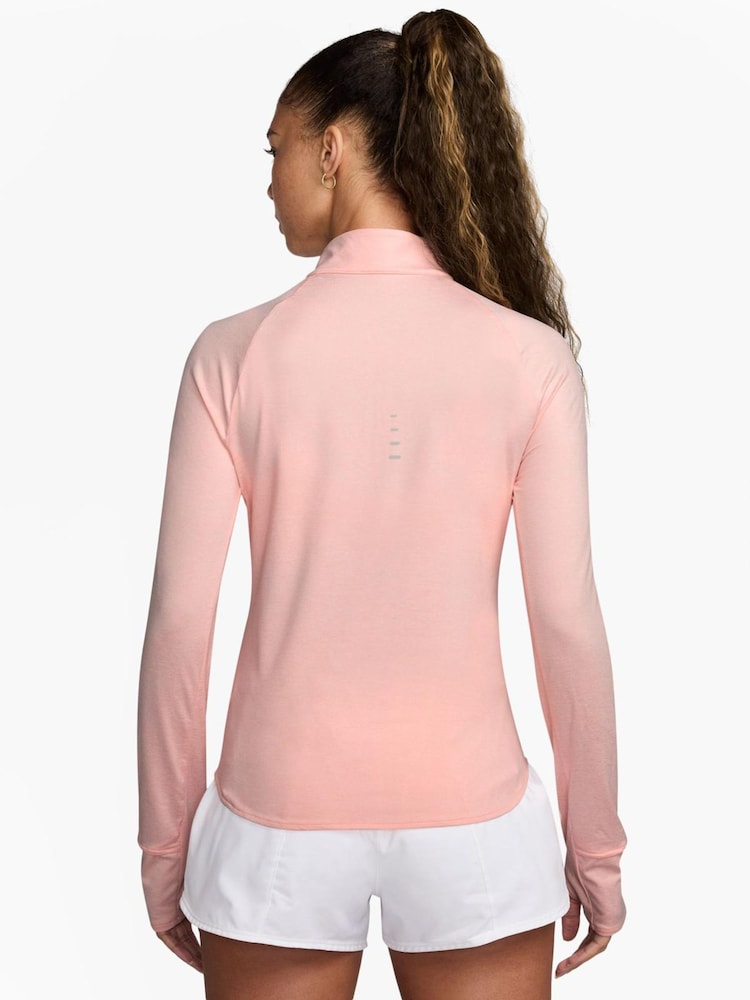 Nike Atmosphere Pink Swift Dri-FIT UV 1/2-Zip Running Top - Image 2 of 4