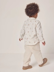 The White Company 100% Cotton Reindeer Shirt & Cord Trousers White Set - Image 2 of 5