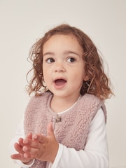 The White Company Pink Borg Gilet - صورة 3 من 6