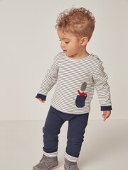 The White Company Blue 100% Organic Cotton London T-Shirt & Joggers Set - Image 1 of 6