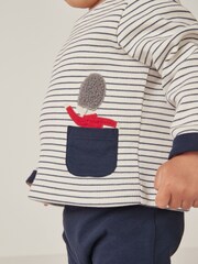 The White Company Blue 100% Organic Cotton London T-Shirt & Joggers Set - Image 2 of 6