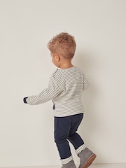 The White Company Blue 100% Organic Cotton London T-Shirt & Joggers Set - Image 3 of 6