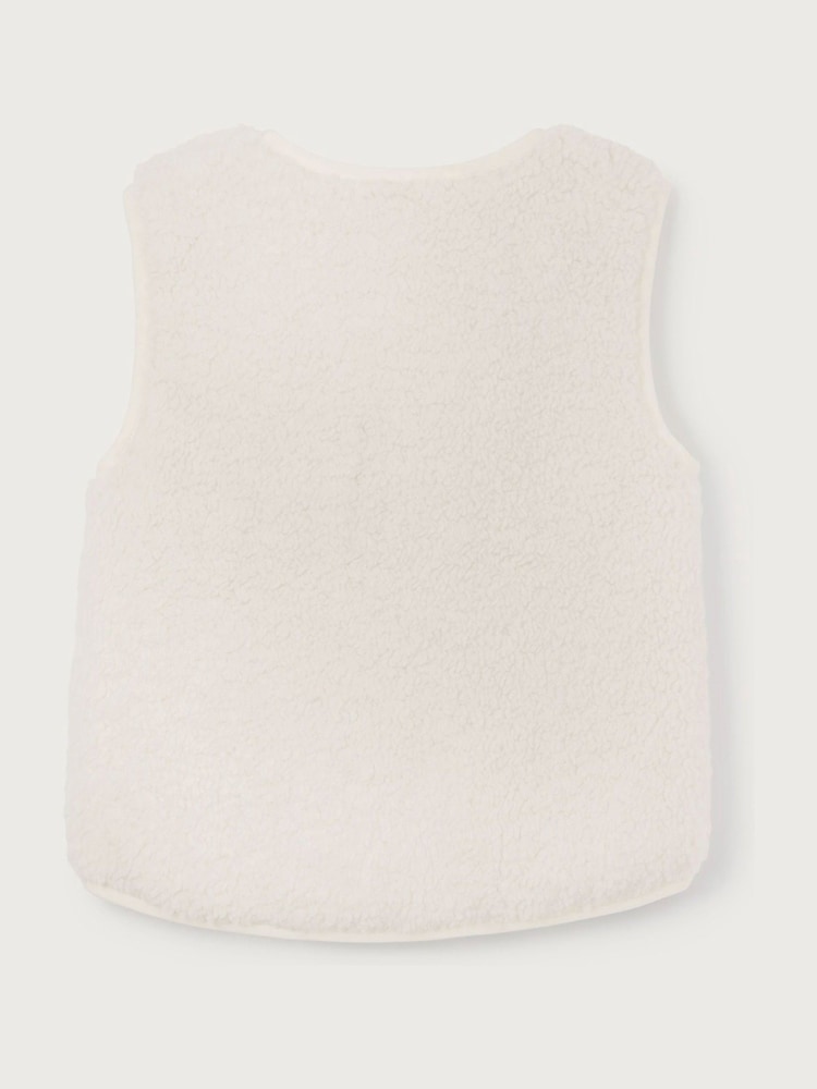 The White Company Borg Cream Gilet - Image 4 of 4