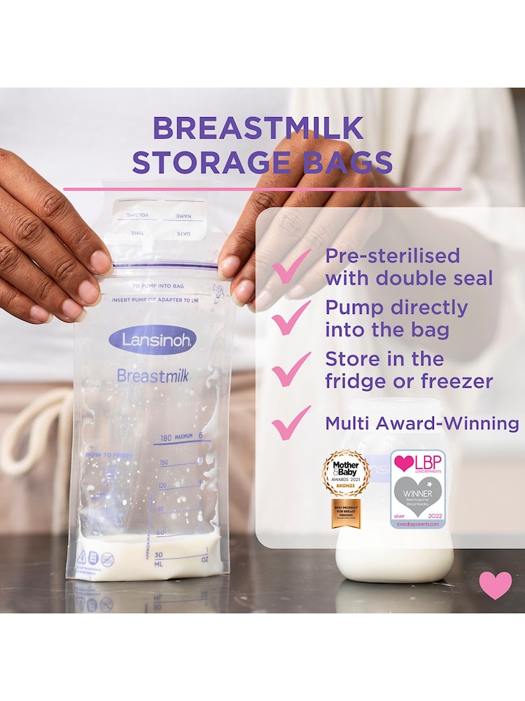 Lansinoh Clear Breastmilk Storage Bags 25 Pack - Image 2 of 4