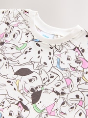 White and Pink Disney 101 Dalmations Short Sleeve T-Shirt and Cycle Shorts Set (3mths-7yrs) - Image 8 of 9