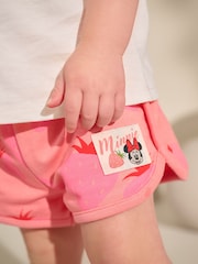 Pink/White Strawberry Disney Minnie Mouse and Daisy Duck T Shirt and Short Set (3mths-7yrs) - Image 4 of 9