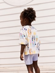 Ecru Bluey Short Sleeve T-Shirt and Cycle Shorts Set (3mths-7yrs) - Image 3 of 5