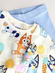 Ecru - Conjunto de camisetas Bluey de manga curta e shorts de bicicleta (3meses a7anos) - Imagem 9 de 11
