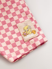 Coral Pink Looney Tunes Tweety Short Sleeve T-Shirt and Cycle Shorts Set (3mths-7yrs) - Image 8 of 8